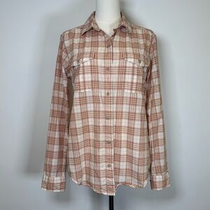 Filson ‘Kadin Island’ 100% Cotton Plaid Button-Up Shirt Women’s Size Medium